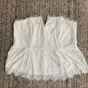 City Chic White Lace Tube Top L 20